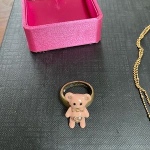 Betsy Johnson pink teddy bear tea party princess